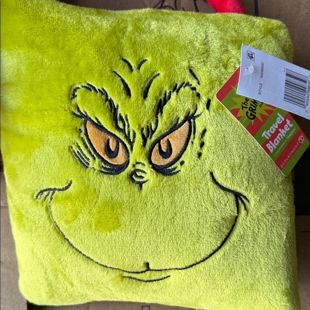 The Grinch Travel Blanket